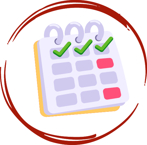 Petit planning flat design coloré - Sophrologue Vienne 38
